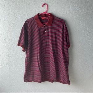 Men’s, Red Navy & White, IZOD Polo Shirt, XXL